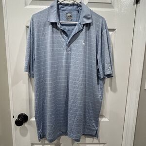 Callaway Men's Size Large Blue Short Sleeve Opti-Dry Golf Performance Polo